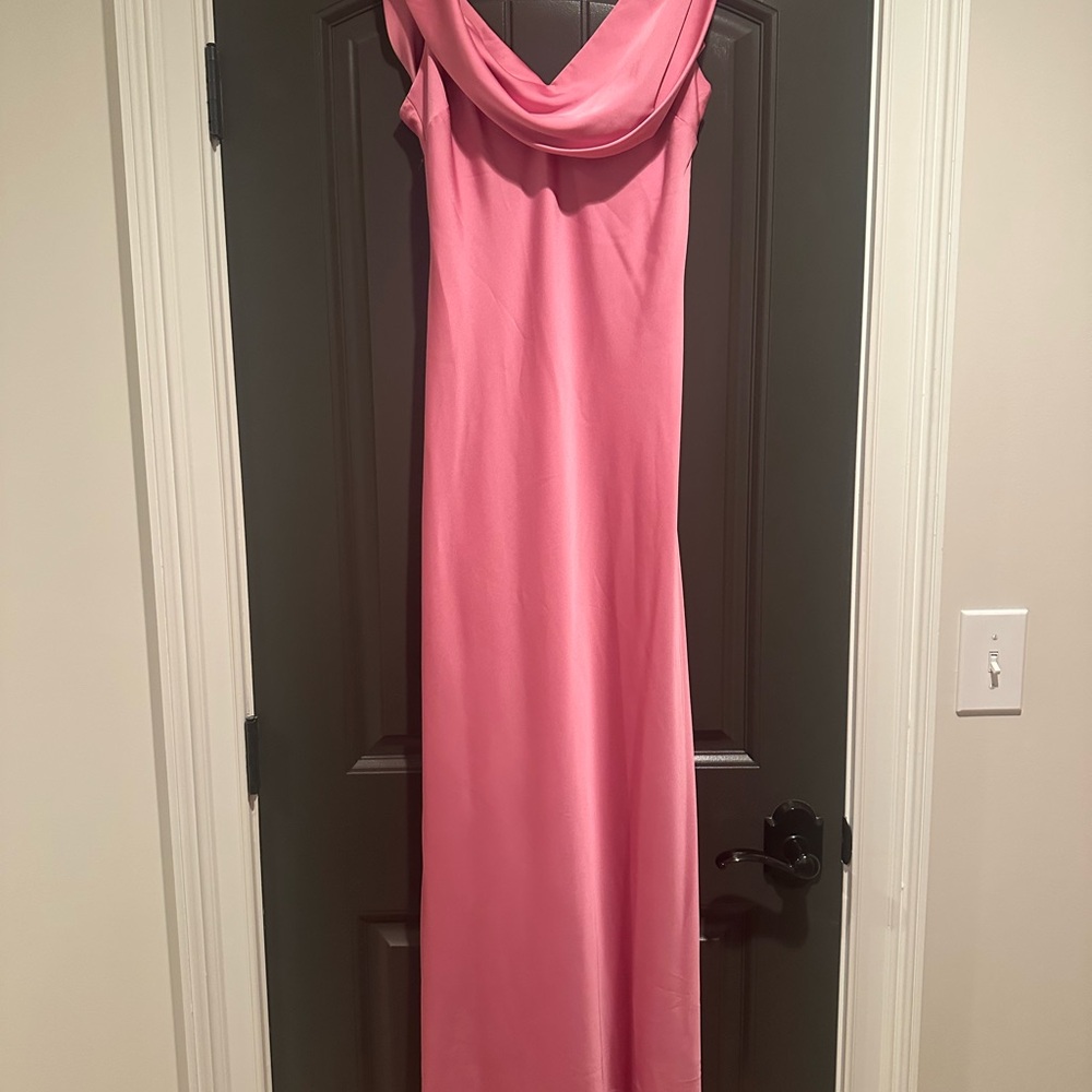 Gianni Bini Pink Maxi Dress with Cowl Neck
